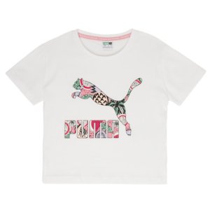 Puma  CLASSIC TEE  girls's Children's T shirt in White