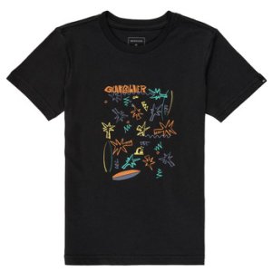 Quiksilver  FIZZLE ROCKS  boys's Children's T shirt in Black
