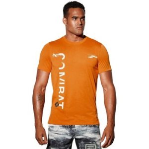 Reebok Sport  Combat Spray Dye  men's T shirt in Orange