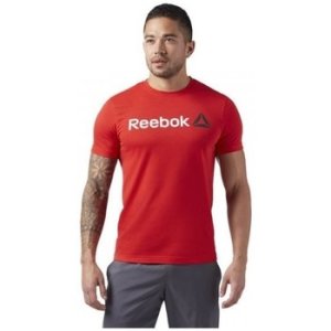 Reebok Sport  Qqr Linear Read  men's T shirt in Red