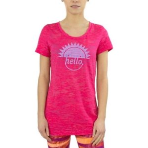 Reebok Sport  RH Burnout Tshirt  women's T shirt in Pink