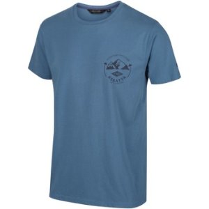 Regatta  Cline IV Graphic T-Shirt Blue  men's  in Blue