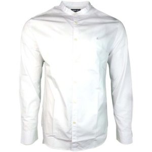 Replay  LS Grandad Shirt  men's Long sleeved Shirt in White