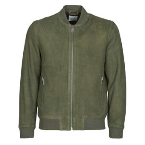 Selected  SLHB01  men's Leather jacket in Kaki