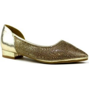 Strictly  All Shine Diamante Open Side Flat Shoes  women's Shoes (Pumps / Ballerinas) in Gold