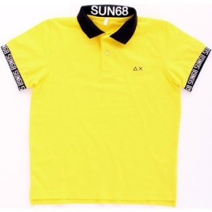 Sun68  A30324  boys's Children's polo shirt in Yellow