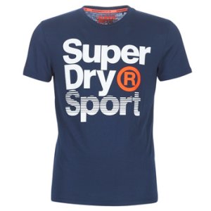 Superdry  CORE SPORT GRAPHIC TEE  men's T shirt in Blue