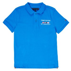 Tommy Hilfiger  -  boys's Children's polo shirt in Blue