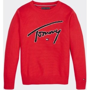 Tommy Hilfiger  KB0KB05076 TH SWEATER  men's Sweater in Red