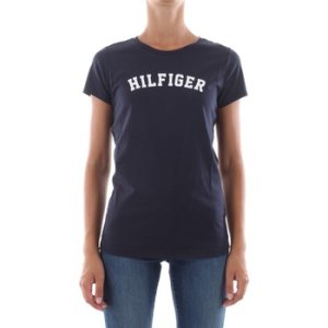 Tommy Hilfiger  UW0UW00091 TEE PRINT T-SHIRT Women NAVY BLAZER  women's T shirt in Blue