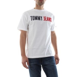 Tommy Jeans  DM0DM05550 JEANS TEE  men's T shirt in White
