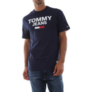 Tommy Jeans  DM0DM07192 CORP LOGO  men's T shirt in Black