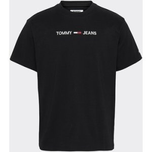 Tommy Jeans  DM0DM07231 SMALL LOGO  men's T shirt in Black