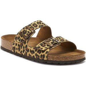 Tower London  Mai Tai Womens Leopard Slides  women's Mules / Casual Shoes in Brown