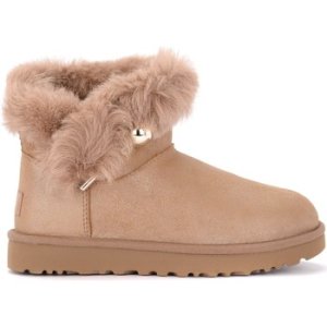 UGG  UGG Classic Fluff Pin Mini color antique pearl ankle boot  women's Snow boots in Grey