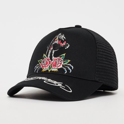 Panther-Rose Twill Front Mesh Trucker