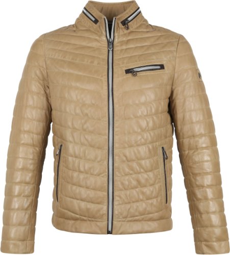 Milestone Damiano Leather Jacket Beige size 40-R