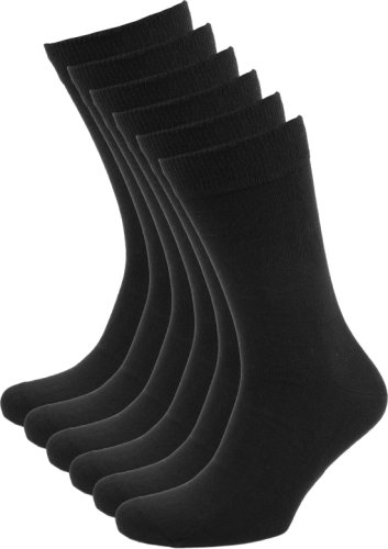 Suitable Organic Cotton Socks Black 6-Pack size 42-46