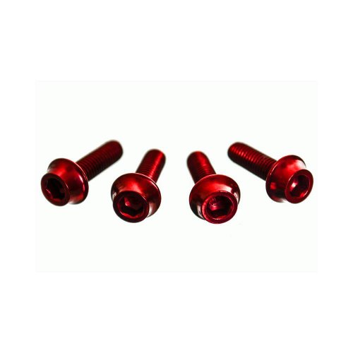 A2z Anodised Alloy Bottle Cage Bolts - Red Wb-4-3