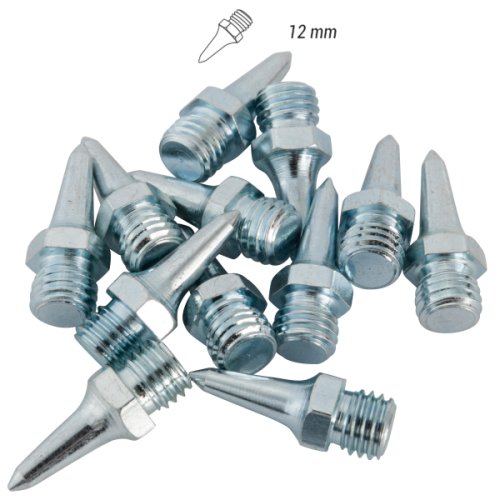 Set Of 12 Steel 12mm Spikes For Athletics Shoes