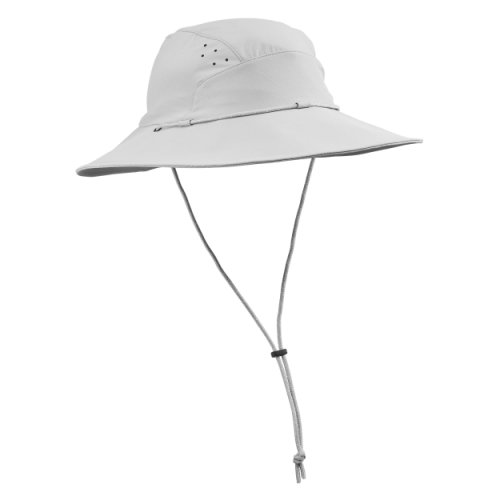 Women's Anti-uv Mountain Trekking Hat |trek 500  Light Grey