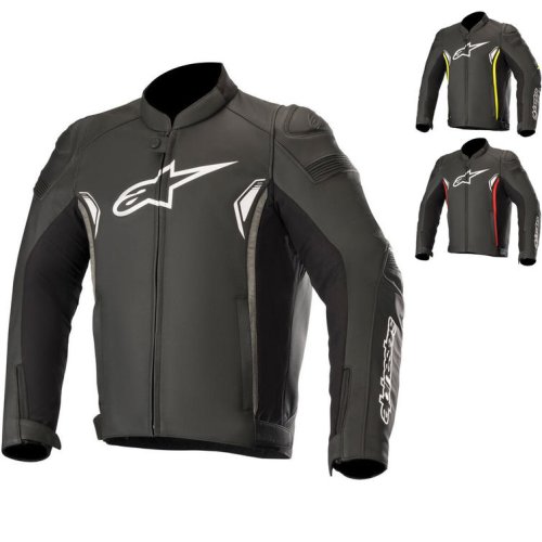 Alpinestars SP-1 v2 CE Leather Motorcycle Jacket - Black Yellow Fluo, Black Yellow Fluo