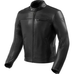 Rev It Roamer 2 Leather Motorcycle Jacket - Black, Black