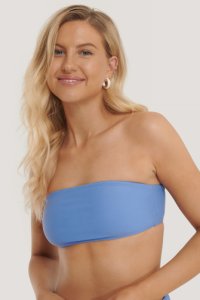 NA-KD Swimwear Bandeau Bikini Top - Blue