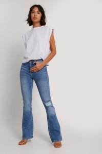 Trendyol High Waist Flare Jeans - Blue