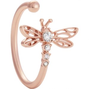 Dancing Dragonfly Ring Rose Gold Ring