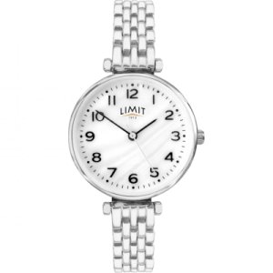 Ladies Silver Coloured Classic Bracelet Watch
