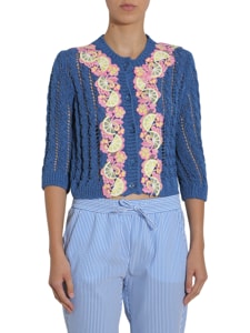 boutique moschino cardigan with embroidered details