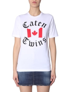 dsquared t-shirt with caten twins print