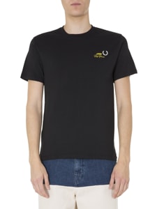 fred perry x raf simons round neck t-shirt