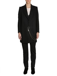 lanvin classic coat with chain