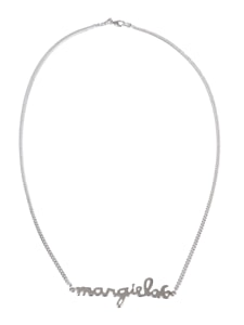 mm6 maison margiela necklace with lettering logo