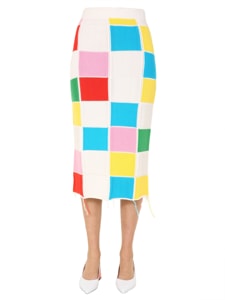 msgm patchwork skirt