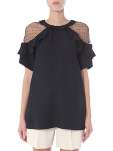 red valentino blouse with rouches