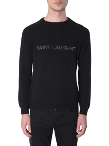 saint laurent sweater with embroidered logo