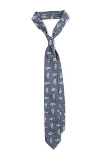 Krawat Granatowo-Błękitny Paisley