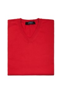 Lancerto - Sweter bawełniany matt iii czerwony