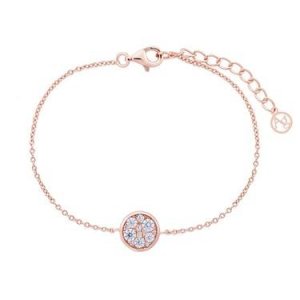 Argento Rose Gold Crystal Circle Bracelet - Rose Gold
