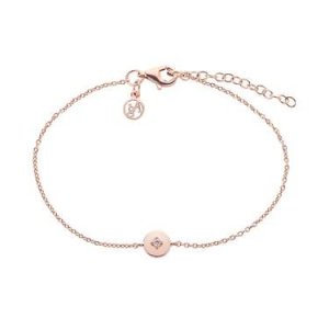 Argento Rose Gold Crystal Print Circle Necklace - Rose Gold