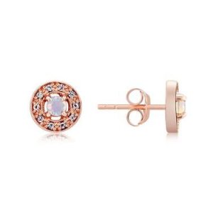 Argento Rose Gold October Halo Earrings - Rose Gold