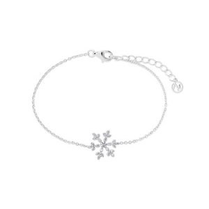 Argento Silver Crystal Snowflake Bracelet - 925 Silver