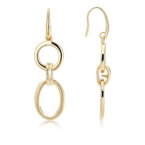 August Woods Gold Linked Oval Earrings - Gold