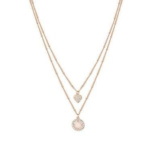 August Woods Pink Moonstone Layered Necklace