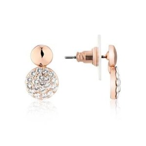 August Woods Rose Gold Crystal Alternate Circle Earring