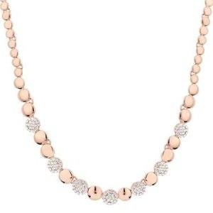 August Woods Rose Gold Crystal Alternate Circle Necklace