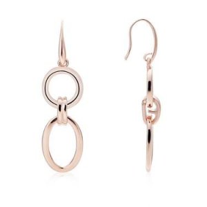 August Woods Rose Gold Linked Oval Earrings - Rose Gold